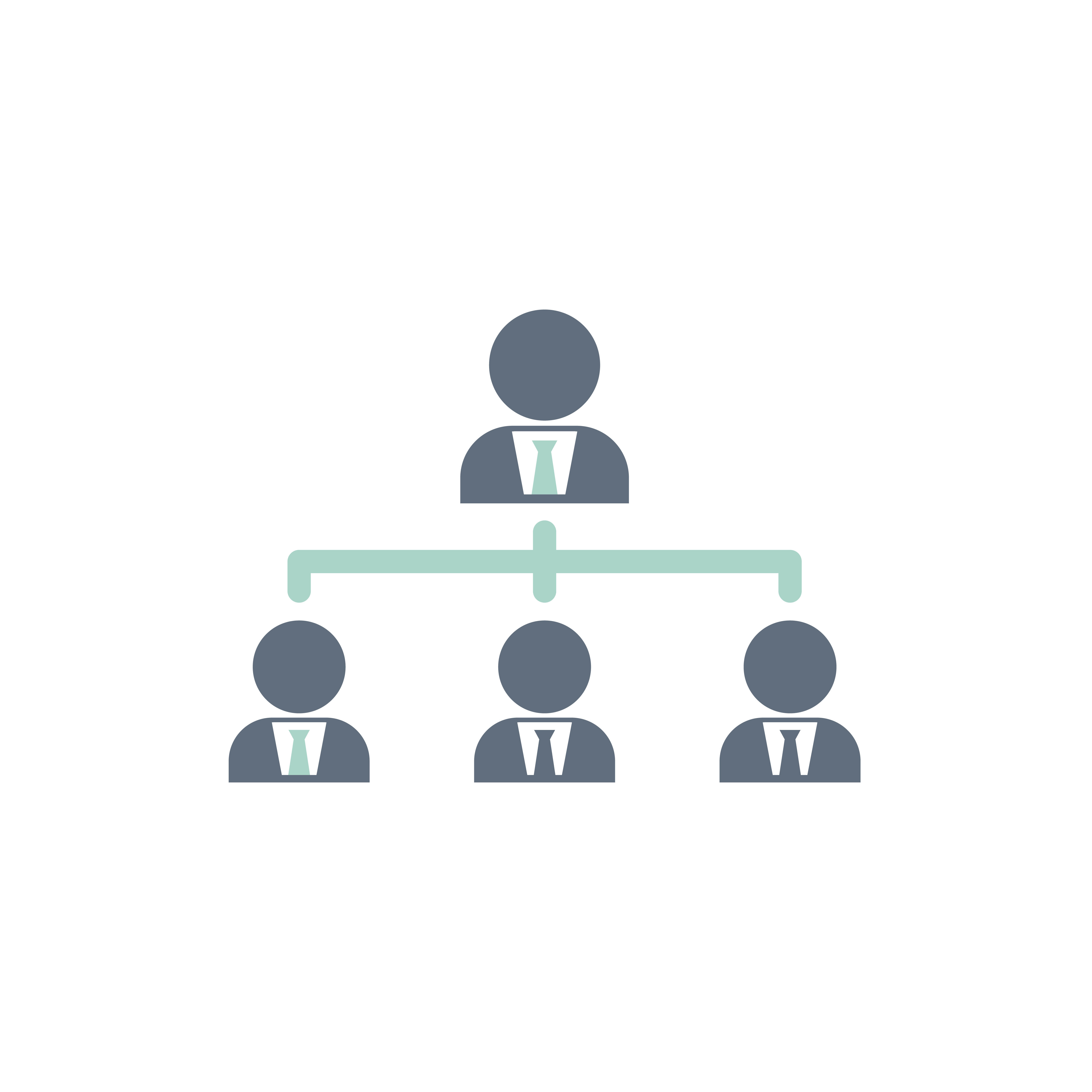 Illustration of business team structure